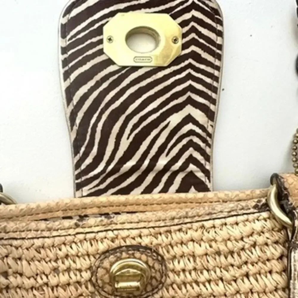 Coach Python Straw Natalie‎ Tote